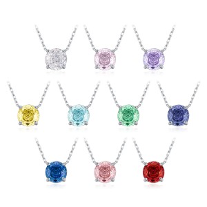 925 Sterling Silver 8mm Rose Cut Garnet Necklace 80200534