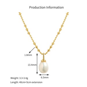 925 Sterling Silver Freshwater Pearl Ball Chain Pendant Necklace 80200536 925 Sterling Silver Freshwater Pearl Ball Chain Pendant Necklace 80200536