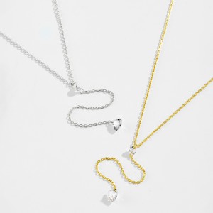 925 Sterling Silver Heart Y-Lariat Tassel Necklace 80200550