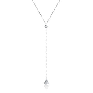 925 Sterling Silver Heart Y-Lariat Tassel Necklace 80200550
