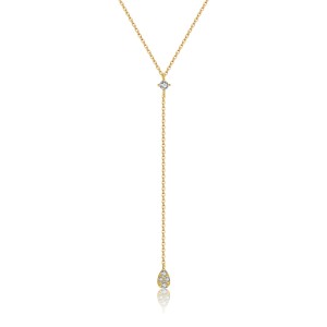 925 Sterling Silver Teardrop Y-Lariat Necklace 80200552