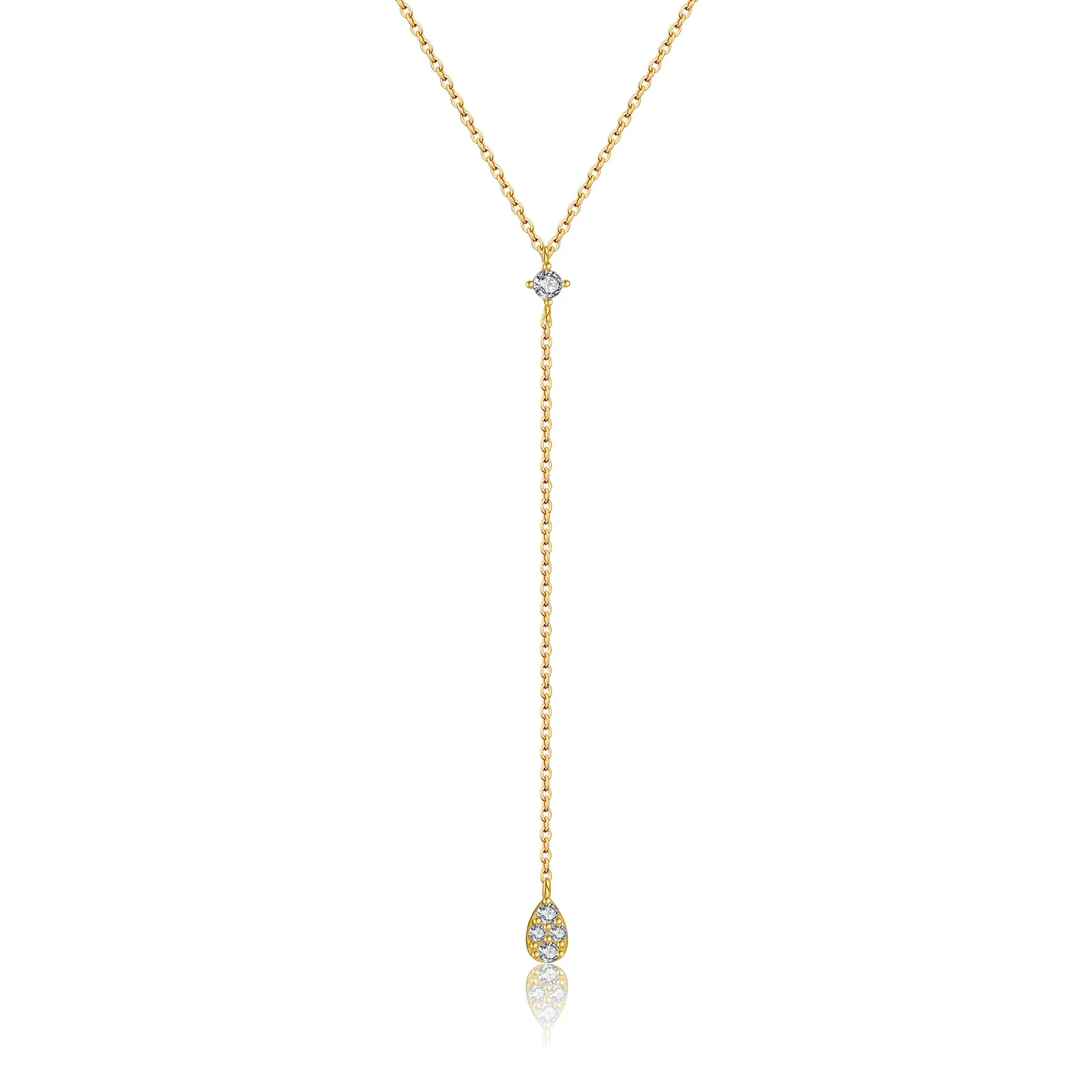 925 Sterling Silver Teardrop Y-Lariat Necklace 80200552