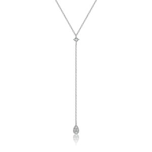 925 Sterling Silver Teardrop Y-Lariat Necklace 80200552