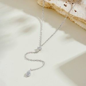 925 Sterling Silver Teardrop Y-Lariat Necklace 80200552