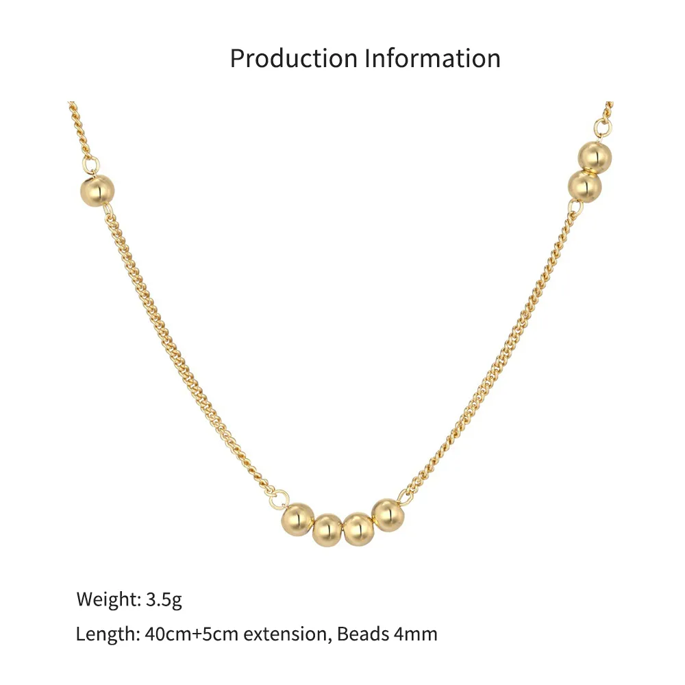Wholesale 925 Sterling Silver Minimalist Polished Bead Necklace 80200558 - image2