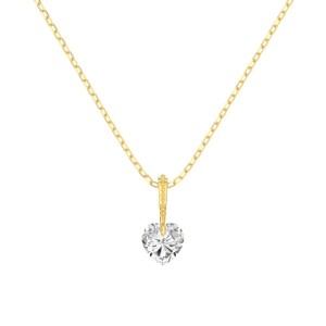 925 Sterling Silver Floating Heart Pendant Necklace 80200560