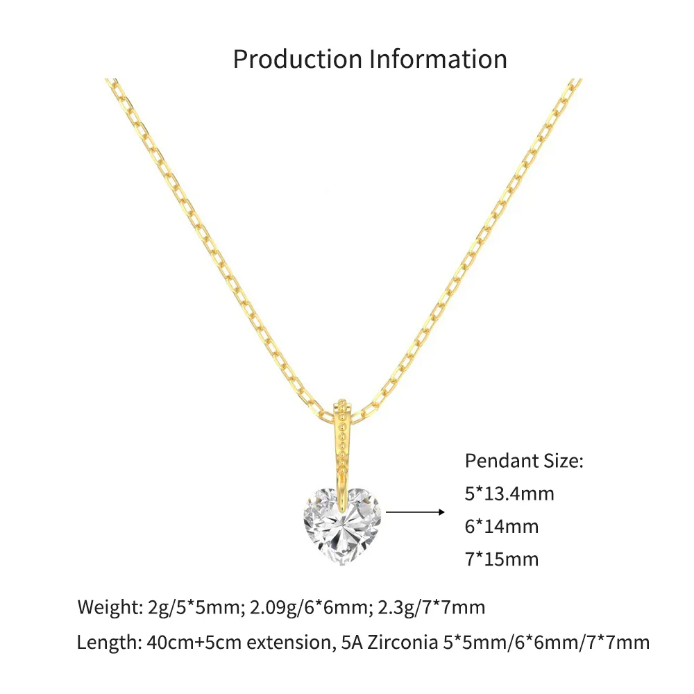 925 Sterling Silver Floating Heart Pendant Necklace 80200560 - image2