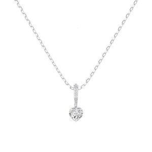 925 Sterling Silver Floating Heart Pendant Necklace 80200560