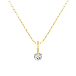 925 Sterling Silver Floating Heart Pendant Necklace 80200560