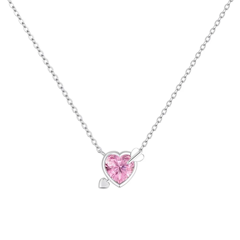 Wholesale 925 Sterling Silver Cupid Arrow Heart Necklace 80200561