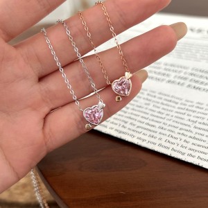 Wholesale 925 Sterling Silver Cupid Arrow Heart Necklace 80200561