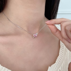 Wholesale 925 Sterling Silver Cupid Arrow Heart Necklace 80200561