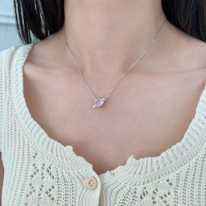 Wholesale 925 Sterling Silver Cupid Arrow Heart Necklace 80200561
