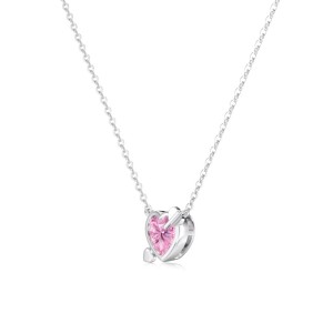 Wholesale 925 Sterling Silver Cupid Arrow Heart Necklace 80200561