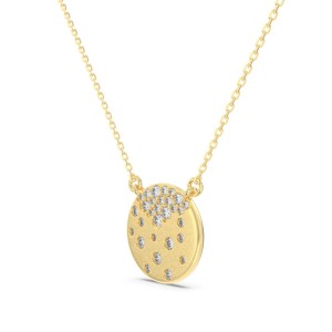 Wholesale 925 Sterling Silver Matte Celestial Disc Necklace 80200564