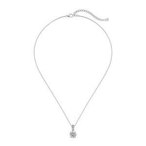 Wholesale 925 Sterling Silver Round Zircon Drop Necklace 80200565