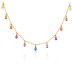Silver Colorful Cubic Zirconia Charm Necklace 80300001