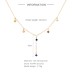 Silver Colorful Cubic Zirconia Charm Necklace 80300002