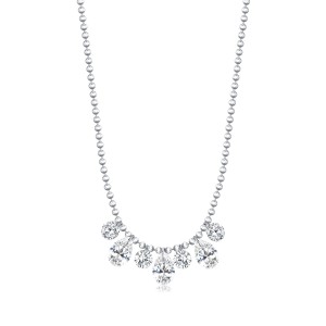 S925 Waterdrop Zirconia Charm Bead Necklae 80300008