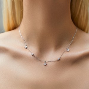 S925 Zirconia Butterfly Charm Neckalce 80300009