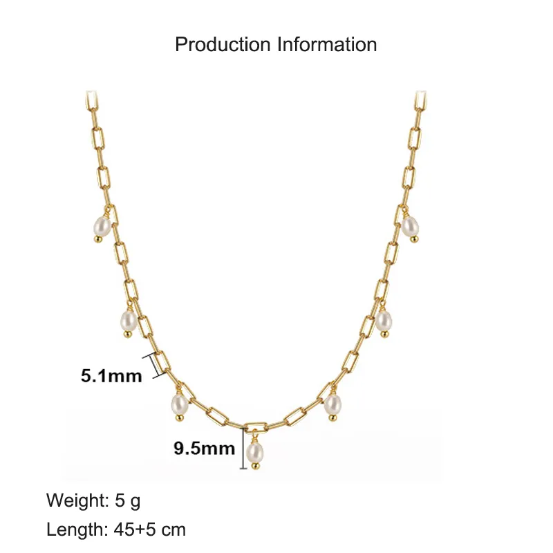 925 Sterling Silver Fresh Water Pearl Charm Necklace 80300010 - image2