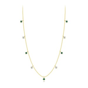 925 Sterling Silver French Vintage Clavicle Chain Necklace 80300012