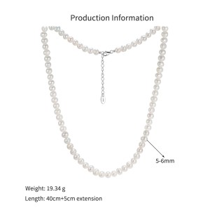 925 Sterling Silver Classic Freshwater Pearl Necklace 80500004
