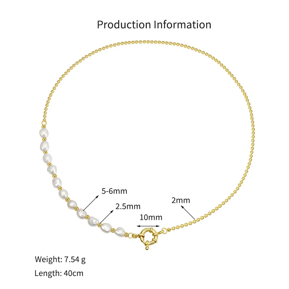 925 Sterling Silver Asymmetrical Pearl Collarbone Necklace 80500010 - image2