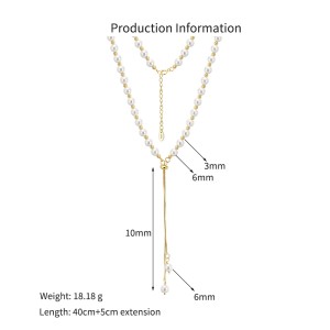 925 Sterling Silver Adjustable Pearl Lariat Tassel Necklace 80500011 925 Sterling Silver Adjustable Pearl Lariat Tassel Necklace 80500011