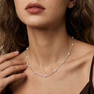 Wholesale 925 Sterling Silver Freshwater Pearl Paperclip Chain Necklace 80500020 Wholesale 925 Sterling Silver Freshwater Pearl Paperclip Chain Necklace 80500020