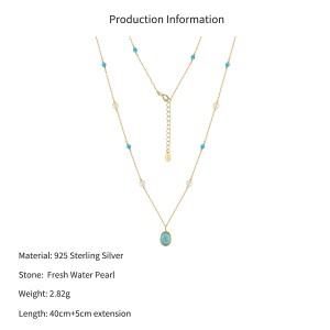 Wholesale 925 Sterling Silver Freshwater Pearl Turquoise Pendant Necklace 80500026 Wholesale 925 Sterling Silver Freshwater Pearl Turquoise Pendant Necklace 80500026