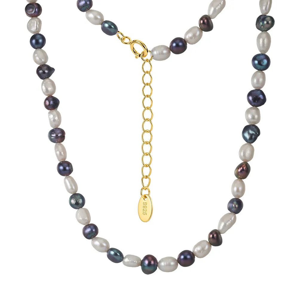 Wholesale 925 Sterling Silver Natural Freshwater Pearl Strand Necklace 80500027 Wholesale 925 Sterling Silver Natural Freshwater Pearl Strand Necklace 80500027