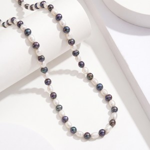 Wholesale 925 Sterling Silver Natural Freshwater Pearl Strand Necklace 80500027 Wholesale 925 Sterling Silver Natural Freshwater Pearl Strand Necklace 80500027