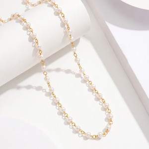 Wholesale 925 Sterling Silver Freshwater Pearl Station Chain Necklace 80500029 Wholesale 925 Sterling Silver Freshwater Pearl Station Chain Necklace 80500029