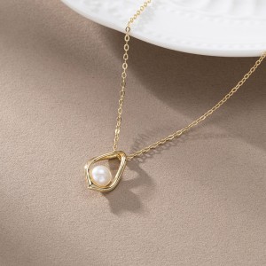 Wholesale 925 Sterling Silver Natural Freshwater Pearl Pendant Necklace 80500038 Wholesale 925 Sterling Silver Natural Freshwater Pearl Pendant Necklace 80500038