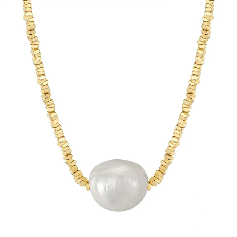 Wholesale 925 Sterling Silver Baroque Freshwater Pearl Nugget Bead Necklace 80500043 Wholesale 925 Sterling Silver Baroque Freshwater Pearl Nugget Bead Necklace 80500043