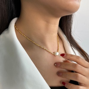 Wholesale 925 Sterling Silver Baroque Freshwater Pearl Nugget Bead Necklace 80500043 Wholesale 925 Sterling Silver Baroque Freshwater Pearl Nugget Bead Necklace 80500043