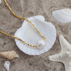 Wholesale 925 Sterling Silver Baroque Freshwater Pearl Nugget Bead Necklace 80500043 Wholesale 925 Sterling Silver Baroque Freshwater Pearl Nugget Bead Necklace 80500043