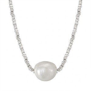 Wholesale 925 Sterling Silver Baroque Freshwater Pearl Nugget Bead Necklace 80500043 Wholesale 925 Sterling Silver Baroque Freshwater Pearl Nugget Bead Necklace 80500043