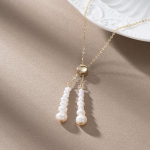 Wholesale 925 Sterling Silver Adjustable Baroque Freshwater Pearl Tassel Necklace 80500044 Wholesale 925 Sterling Silver Adjustable Baroque Freshwater Pearl Tassel Necklace 80500044