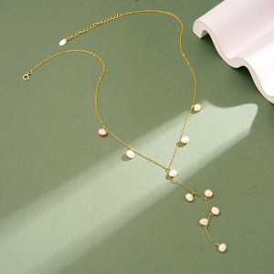 Wholesale 925 Sterling Silver Baroque Freshwater Pearl Lariat Necklace 80500048 Wholesale 925 Sterling Silver Baroque Freshwater Pearl Lariat Necklace 80500048