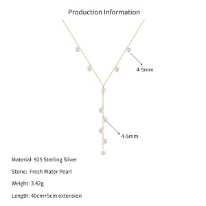 Wholesale 925 Sterling Silver Baroque Freshwater Pearl Lariat Necklace 80500048 Wholesale 925 Sterling Silver Baroque Freshwater Pearl Lariat Necklace 80500048