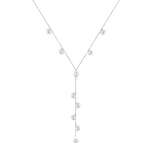 Wholesale 925 Sterling Silver Baroque Freshwater Pearl Lariat Necklace 80500048 Wholesale 925 Sterling Silver Baroque Freshwater Pearl Lariat Necklace 80500048