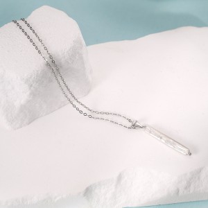 Wholesale 925 Sterling Silver Baroque Freshwater Pearl Pendant Necklace 80500053 Wholesale 925 Sterling Silver Baroque Freshwater Pearl Pendant Necklace 80500053