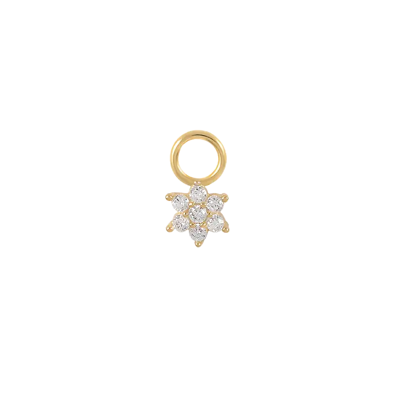 Silver Cubic Zirconia Flower Pendant 90100001