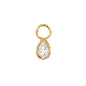 Silver Cubic Zirconia Waterdrop Pendant 90100004