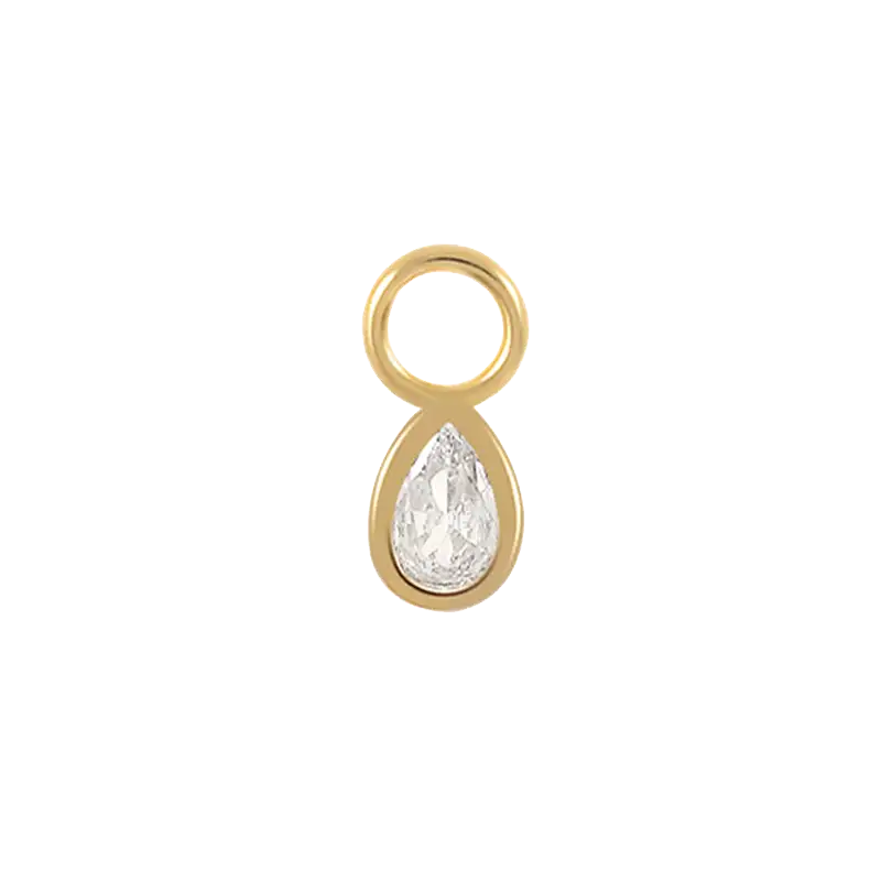 Silver Cubic Zirconia Waterdrop Pendant 90100004