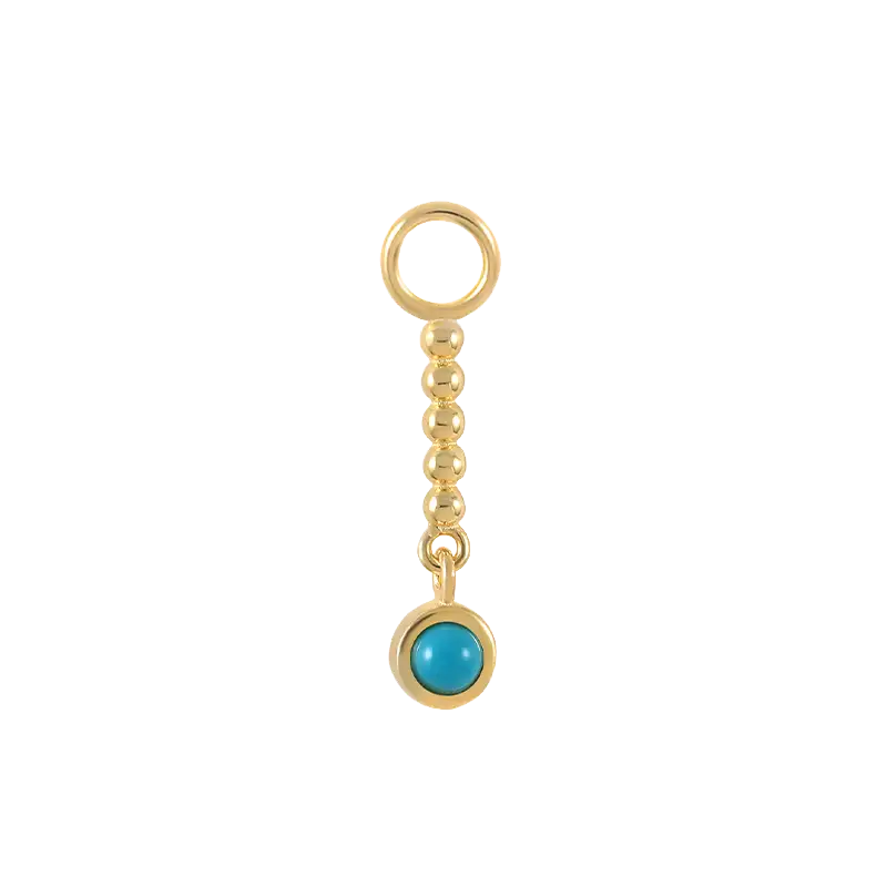 Silver Turquoise Tassel Pendant 90100010