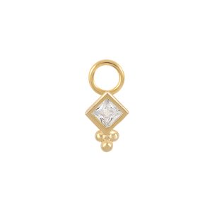 Silver Square Cubic Zirconia Pendant 90100013