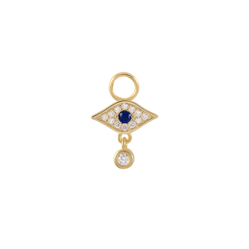 Silver Cubic Zirconia Evil Eye Pendant 90100018